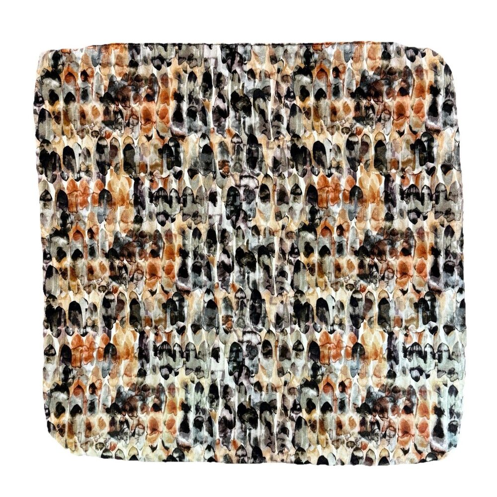 Unbranded Throw Pillow Cover 20x20 Abstract Earth Tones Velvet Feel Zippered